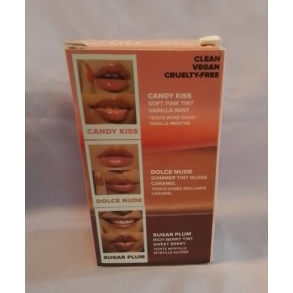 Nudestix Lip Tint Trio Candy Kiss Dolce Nude & Sugar Plum Clean Vegan - Picture 2 of 3